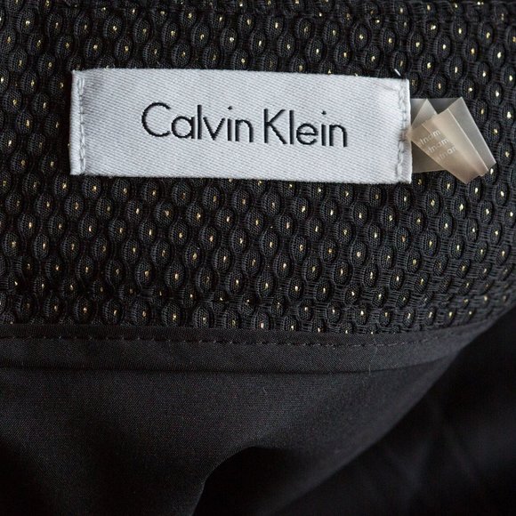 New Calvin Klein Black and Gold Pencil Skirt size 6 - Picture 6 of 6